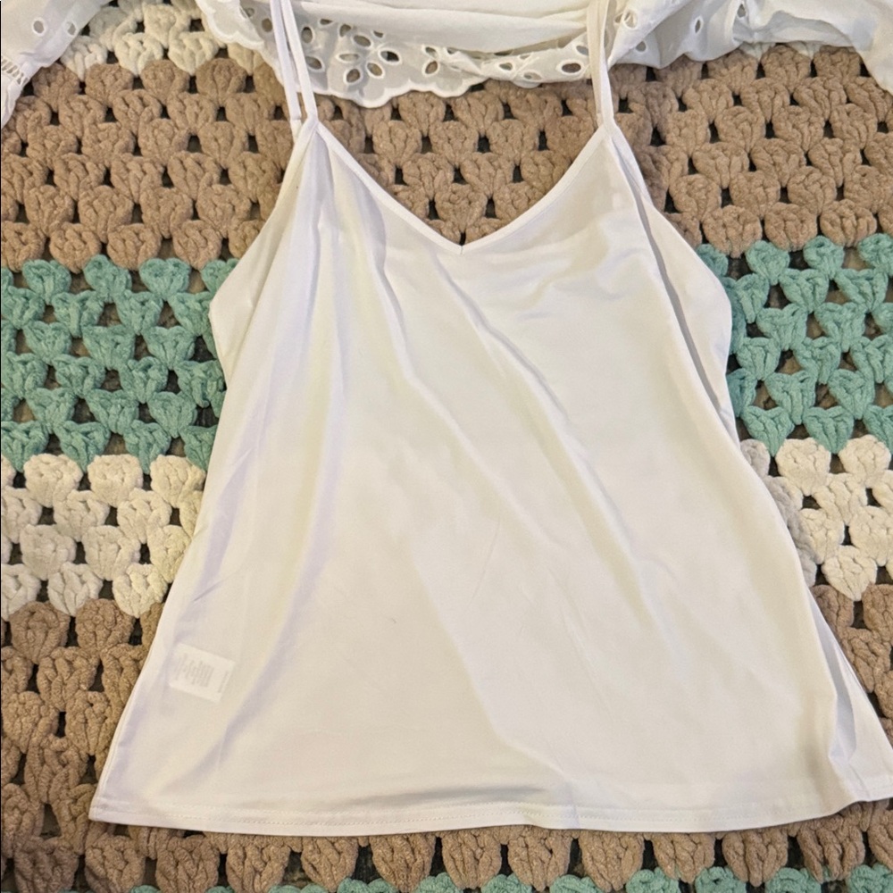 Daniel Rainn White Eyelet BoHo Bohemian Peasant Blouse Top Shirt Womans sz Small - Picture 8 of 10